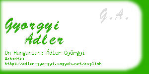 gyorgyi adler business card